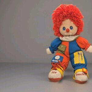 Vintage 1983 Amtoy Learn To Dress Clown Plush Stuffed Toy American Greetings 17"